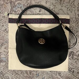 Tory Burch Carson hobo Black Leather Bag